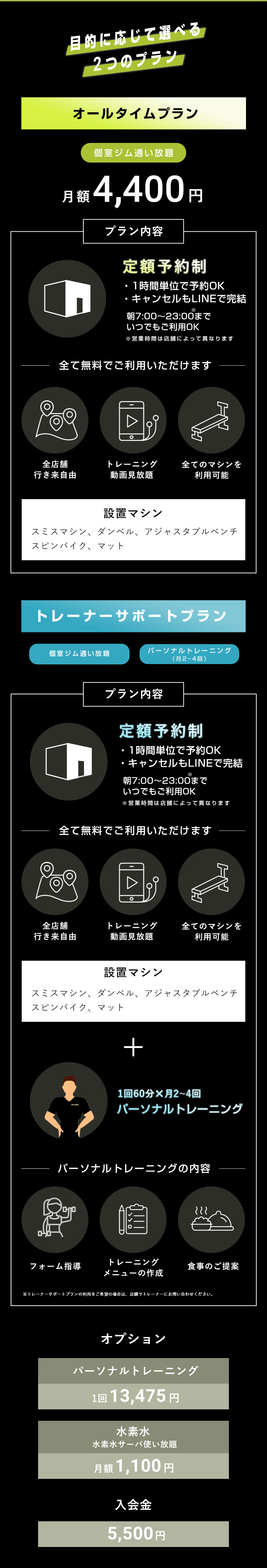 目的に合わせて選べる料金プラン